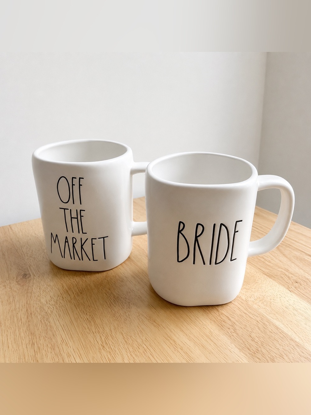 Rae Dunn Bride & Off The Market Mug Set Wedding Engagement Bridal Shower Gift